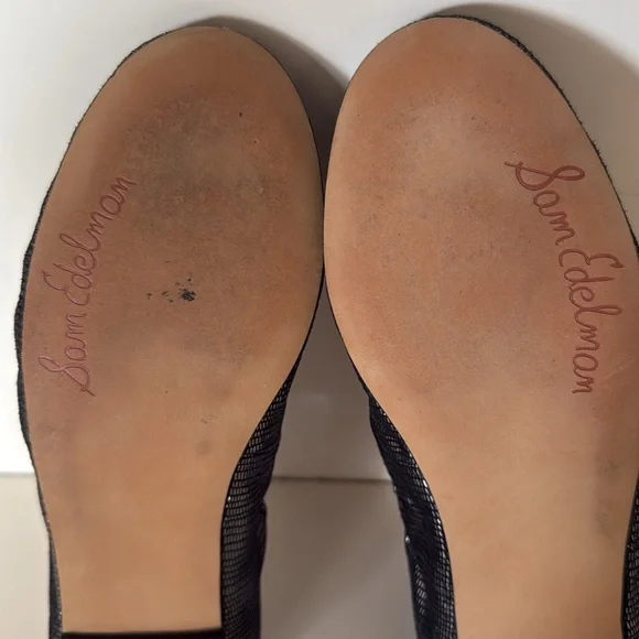 Sam Edelman Black Metallic Felicia Flats size 7.5 or 38 eur - Picture 8 of 11